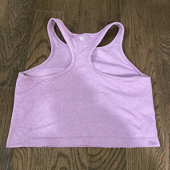 Lululemon Ebb To Street Racerback Crop Tank Top Wisteria Purple Womens Size 12 - Picture 3 of 7